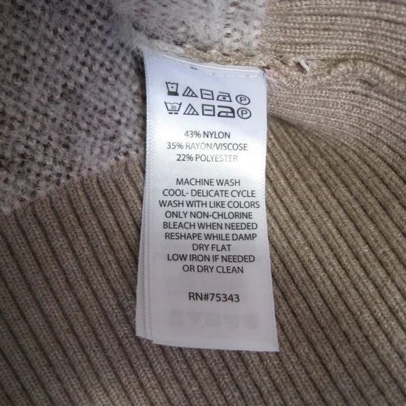 NWT Rachel Zoe Tan and Pink V-Neck hooded Sweater sz XL - Picture 6 of 6